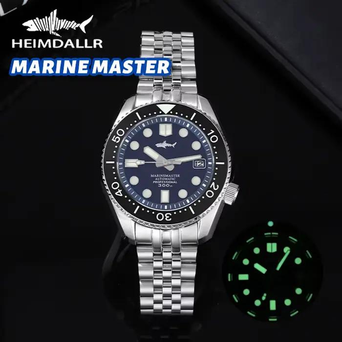 Heimdallr – montre pour hommes MM300 Sumo SBDX, 300M, étanche, verre de saphir C3, cadran vert lumineux, mouvement automatique NH35