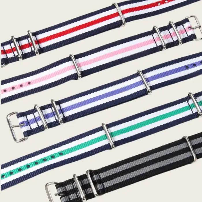 Bracelet de montre en Nylon pour Daniel Wellington Tissot Rolex Water Ghost Citizen Seiko
