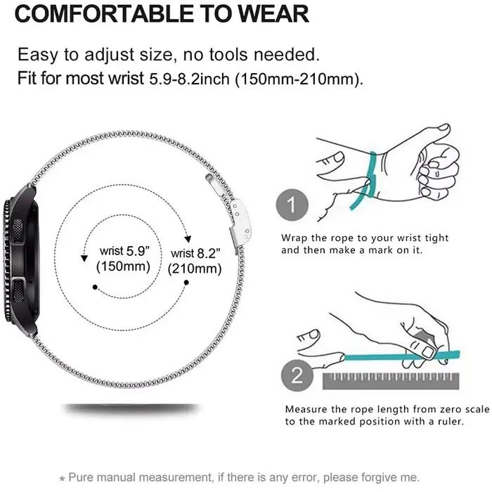 Bracelet en acier inoxydable de 22mm