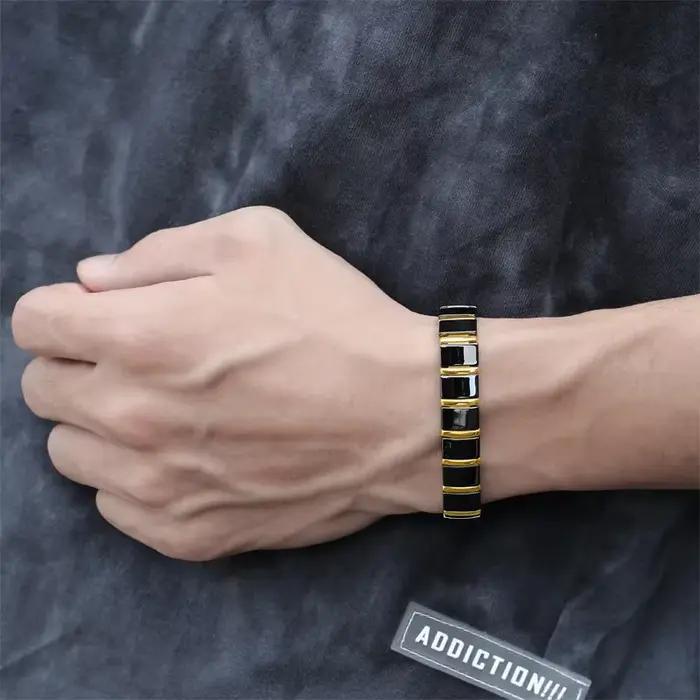 Bracelet en céramique unisexe avec tracker de fitness titane acier holographique pour homme et femme occassions spéciales