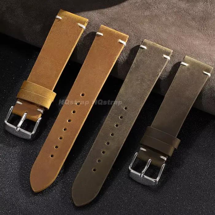 18mm 20mm 21mm 22mm 24mm Bracelet de montre en cuir pour Omega pour Seiko
