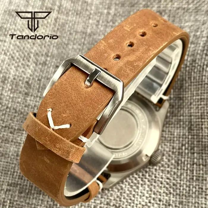 Montre automatique de plongée pour homme Tandorio en titane/acier inoxydable 39 mm