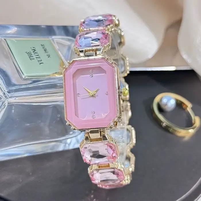 Montre en Quartz avec Strass et Bracelet Ajustable pour Femmes Occasions Spéciales Et Décontractées
