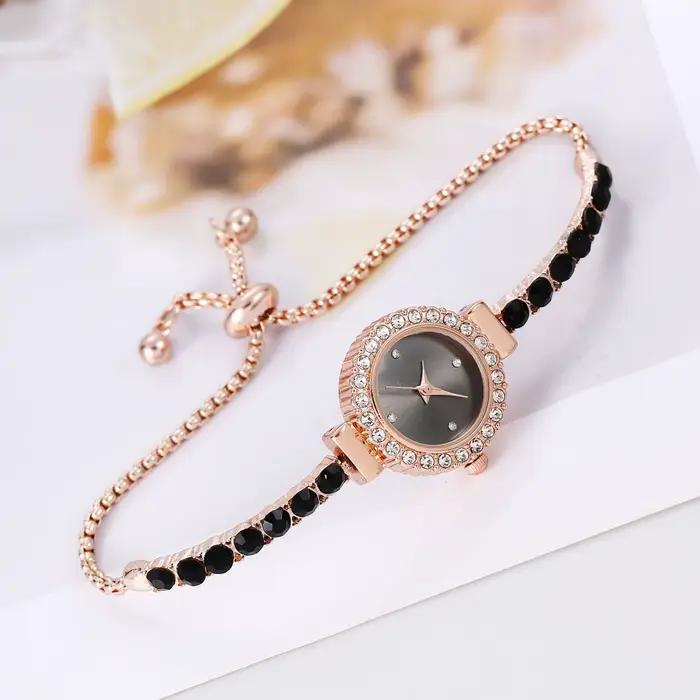 Montre à quartz analogique exquise pour femme