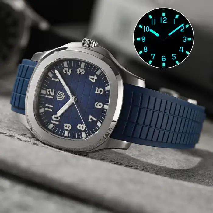 Watchdives WD008 Montre carrée 38 mm Vh31 à mouvement à quartz continu