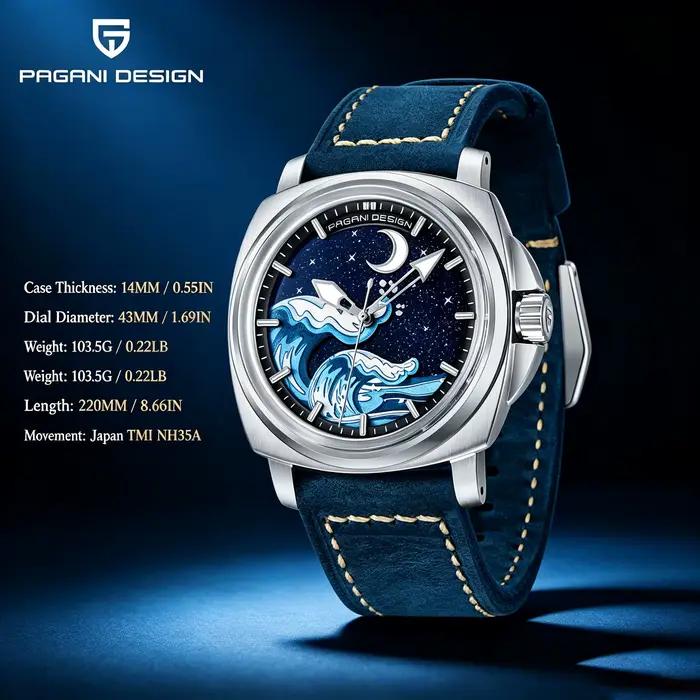 Montre mécanique automatique pour homme Pagani Design Original NH35A 43MM
