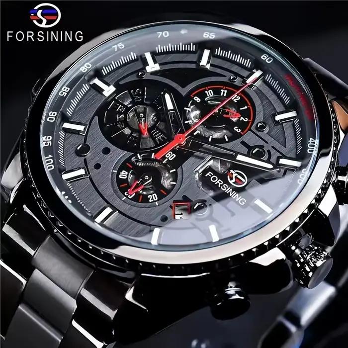 Montre mécanique automatique pour homme - Design squelette élégant