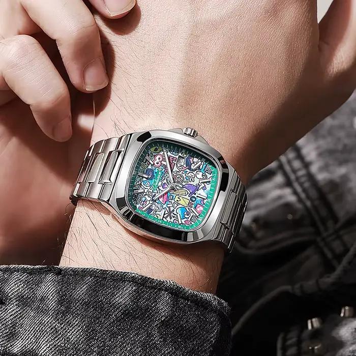 Nouveau Style Hip hop hommes montres de luxe automatique