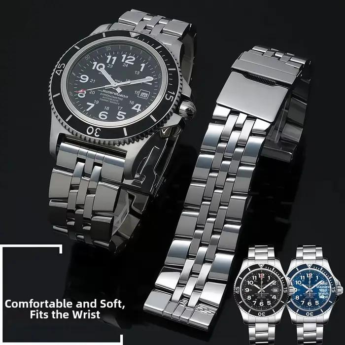 Bracelet de montre en acier inoxydable massif