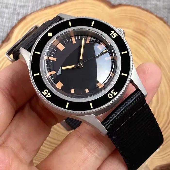 Tandorio 20ATM 50-Fathoms Miyota 8215 rétro automatique mécanique plongeur montre pour hommes 40mm verre saphir lumineux 120 clics lunette