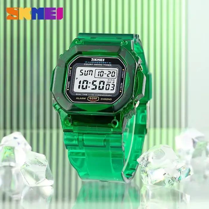 Montre multifonctionnelle résistante à l'eau pour femme, avec design irrégulier, chronomètre, alarme et luminosité nocturne pour occasions spéciales
