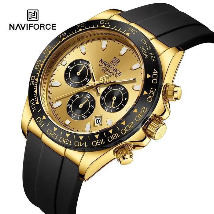 Montre Naviforce NF8054 Quartz Résistante à l'Eau Chronographe pour Hommes Occasions Spéciales Activités Physiques