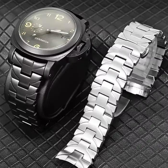 Bracelet de montre en acier inoxydable pour Panerai Pam441 série 111
