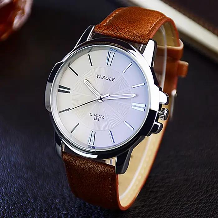 Nouveau YAZOLE hommes montres haut de gamme de luxe montre en verre bleu