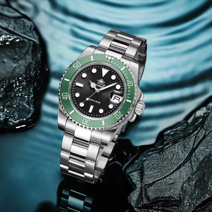 ADDIESDIVE 41mm montre à Quartz pour hommes montre-bracelet en verre bombé lunette en céramique étanche 200m montres en acier inoxydable Super lumineuses