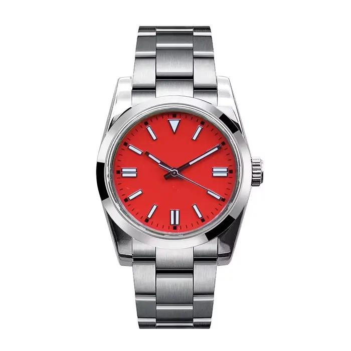 Montre Corgeut personnalisable avec mouvement automatique, résistance à l'eau, cristal de saphir et bracelet en acier inoxydable pour homme occasions spéciales