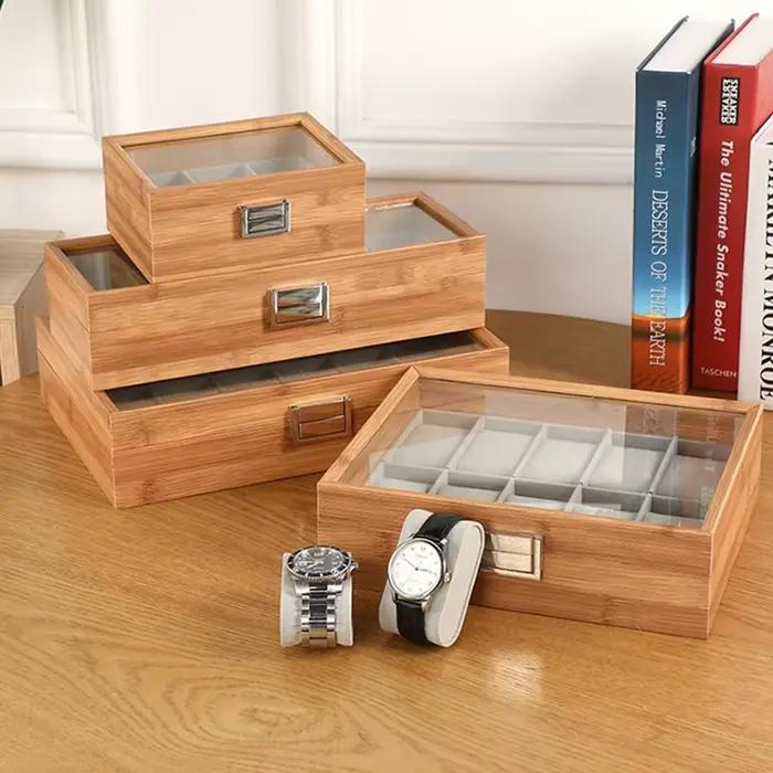 Boîte de rangement de montre en bois antique à offrir pour collectionneurs montres et amoureux de design pour bureaux et intérieurs
