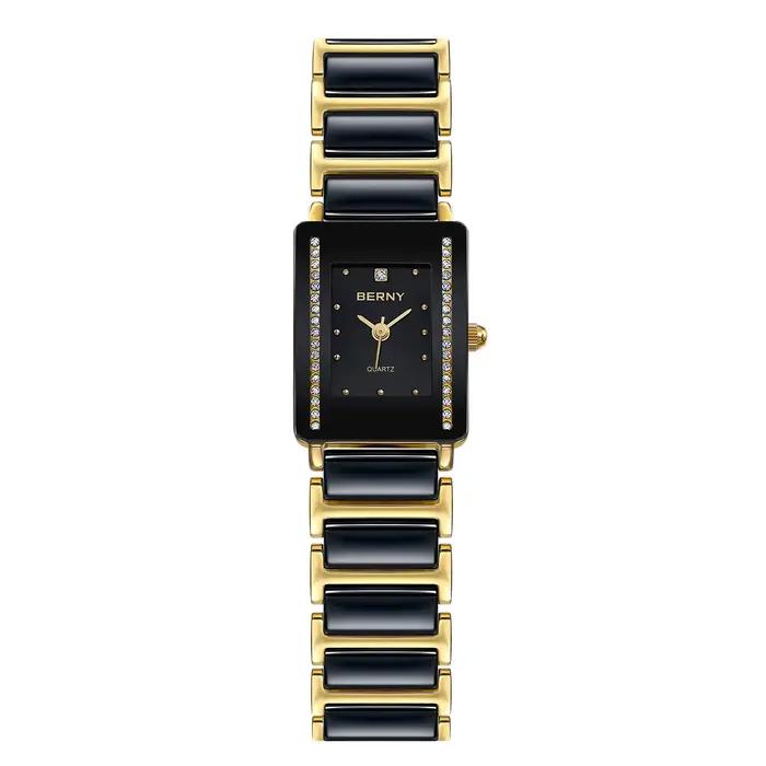 Montre Femme BERNY Céramique Quartz Design Original pour Occasions Spéciales Elégante et Polyvalente