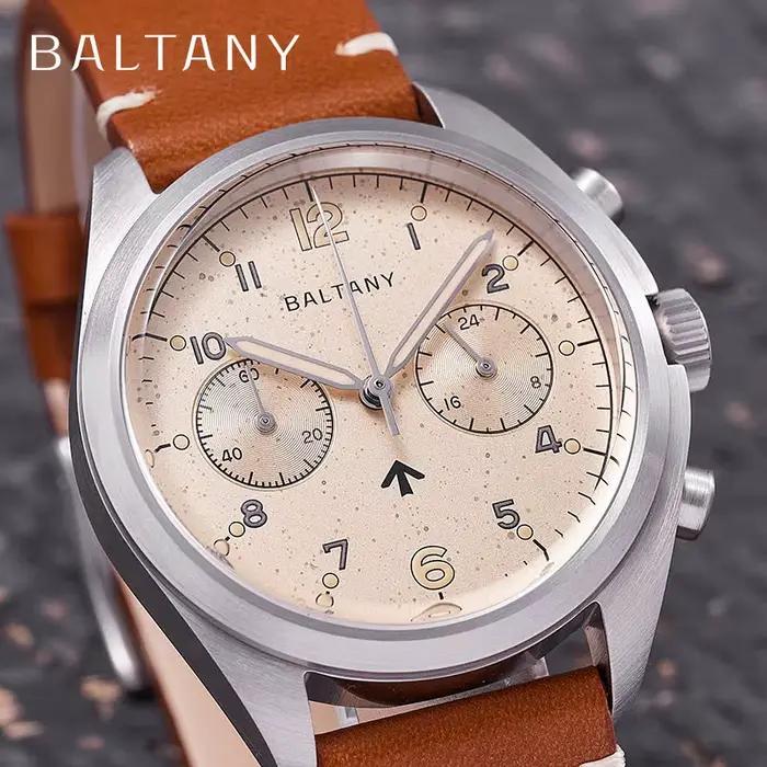 Montre Baltany 39mm S5044 Chronographe Militaire Quartz Résistante à l'Eau Occasions Spéciales Homme