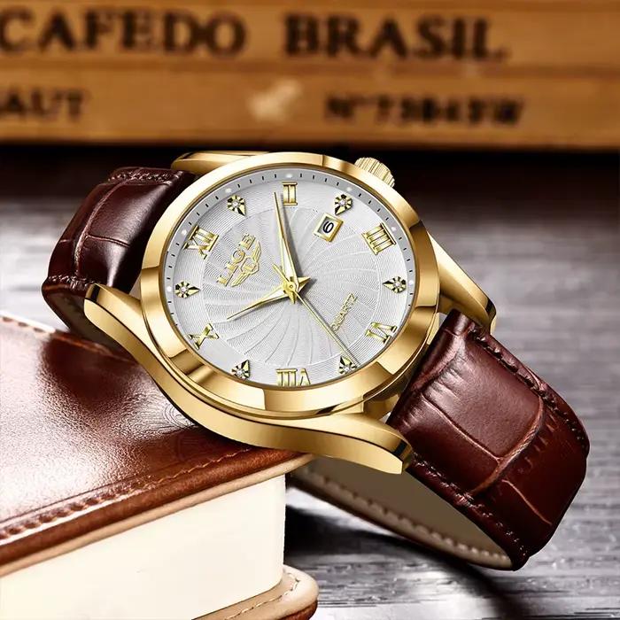 LIGE femmes montre mode bracelet en cuir Sport étanche montres