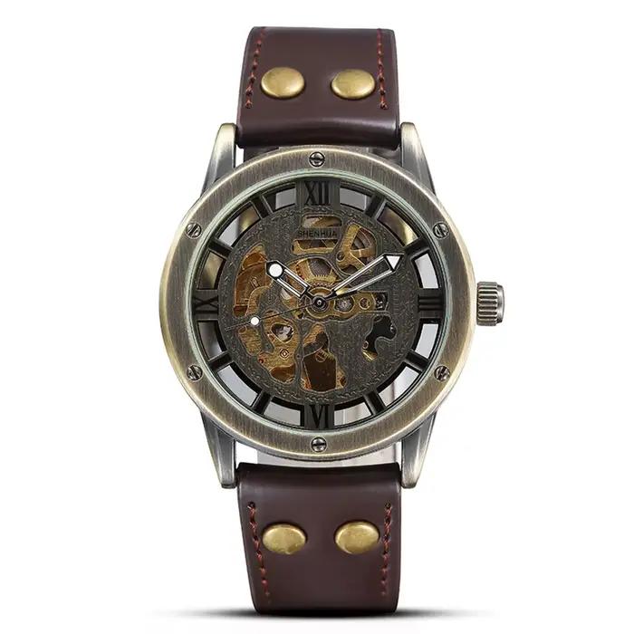 Montre mécanique automatique en bronze pour homme