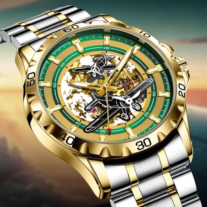 Montres mécaniques entièrement automatiques Glenaw Aircraft pour hommes
