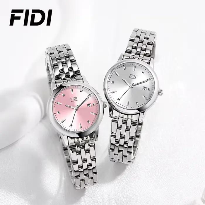 Montre FIDI élégante pour femmes avec fonction date, résistante à l'eau, idéale pour les occasions formelles et les tenues de tous les jours