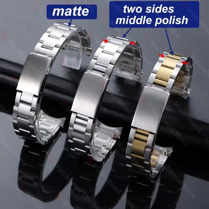 Bracelet de montre à extrémité incurvée de luxe