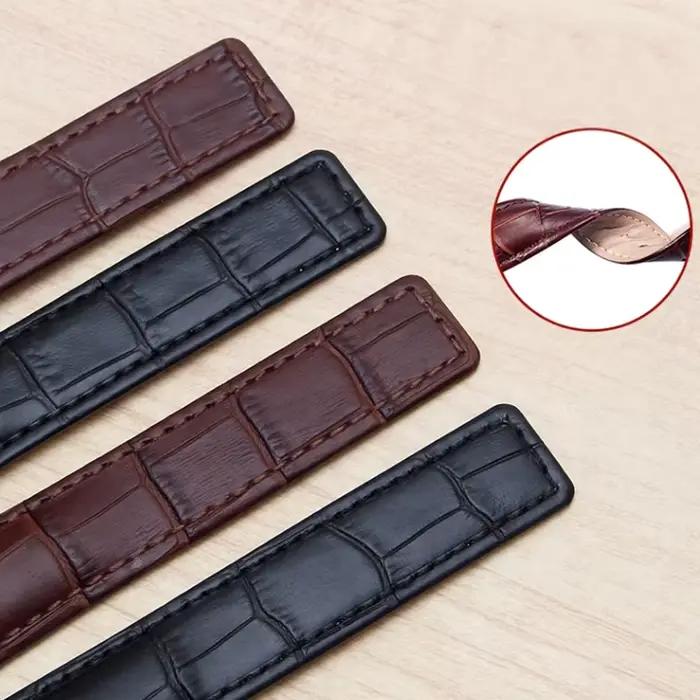 Bracelet de montre en cuir véritable pour montre Tag Heuer Carrera Monaco