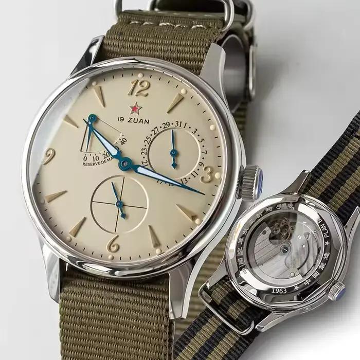 1963 montre pilote pour hommes 40mm montres mécaniques automatiques Original ST1780 mouvement saphir cristal étanche horloge rétro