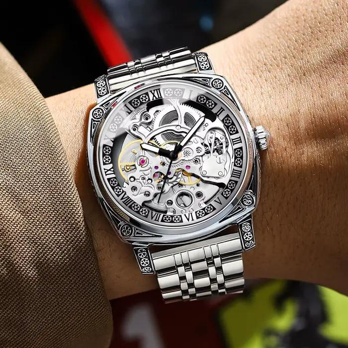 Montre squelette de luxe pour homme