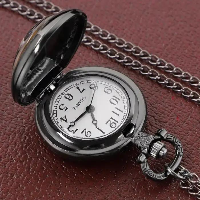 Montre de poche vintage en verre bombé pour homme et femme