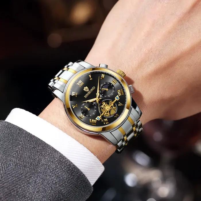 Montre-bracelet à quartz étanche pour homme