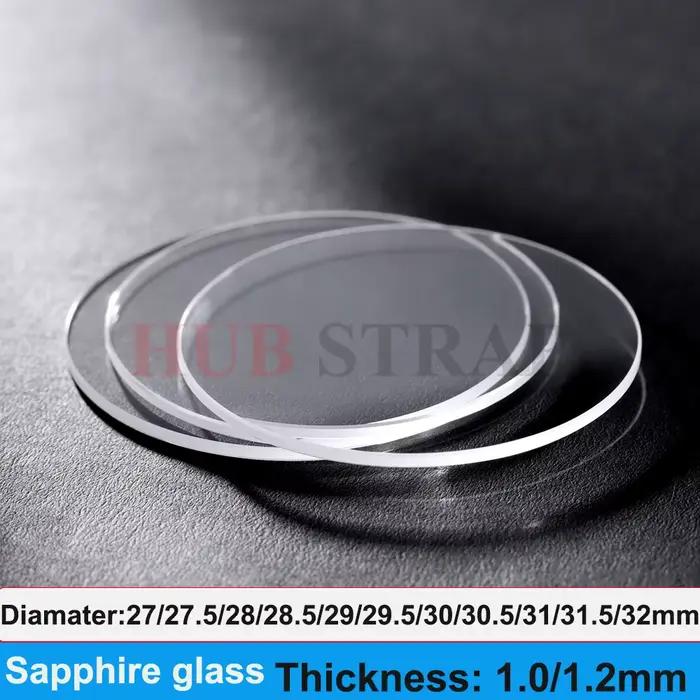 Montre ronde en saphir plat verre trempé facile à installer pour femmes et hommes occasions spéciales quartz mécanique analogique