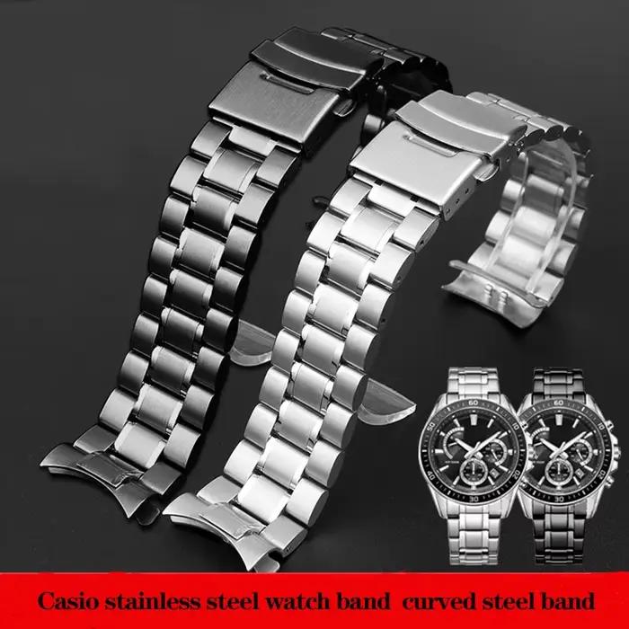 Bracelet de montre incurvé en acier inoxydable pour homme