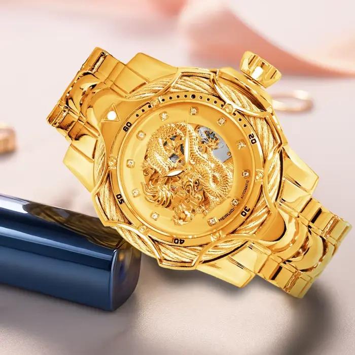 Montre mécanique tourbillon automatique pour homme