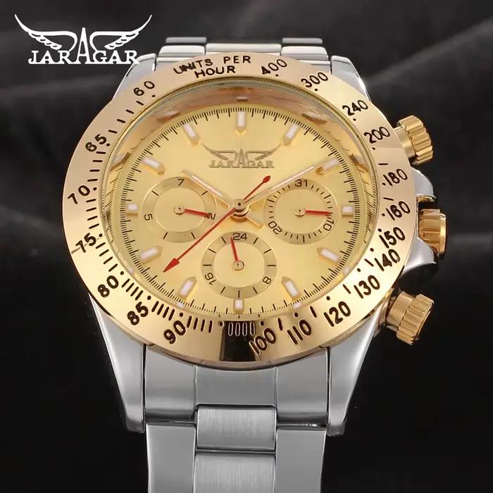 Montre Jaragar luxe multifonctionnelle automatique homme vintage résistante à l'eau multifonctionnelle occasions spéciales