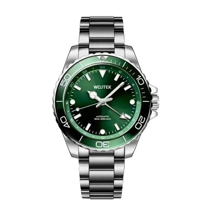 Montre mécanique automatique Submariner avec boîtier et bracelet en acier de 40 mm de diamètre et 14 mm d'épaisseur