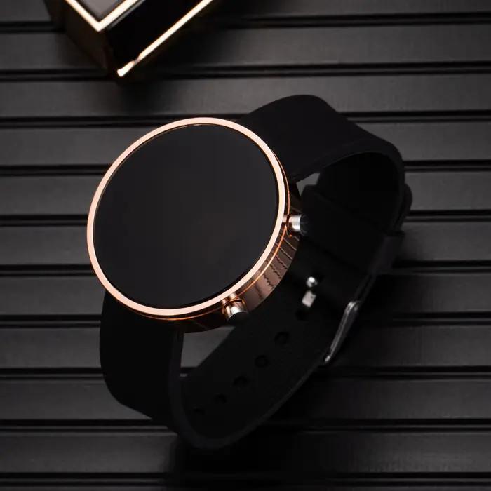 Mode femmes montres numériques Simple cadran rond montre LED pour femme Sport décontracté dames horloge électronique reloj numérique