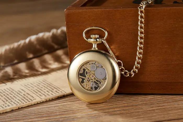 Montre de poche classique pour homme, montre de poche avec chaîne