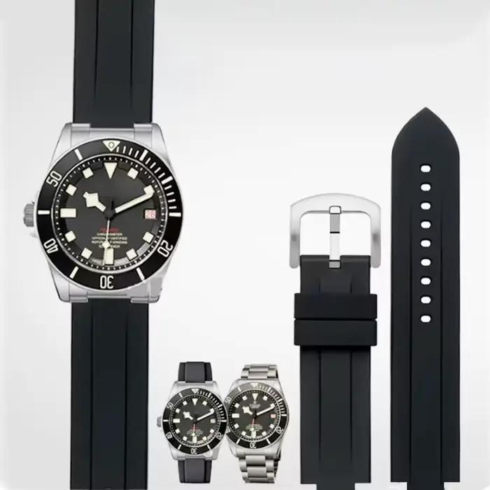 Bracelet de montre en silicone pour Tudor PELAGOS