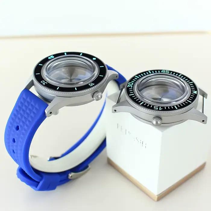 Boîtier de montre vintage 40 mm avec verre saphir pour mouvement Seiko NH35 NH36 NH38/34 4R36 50-FATHOS