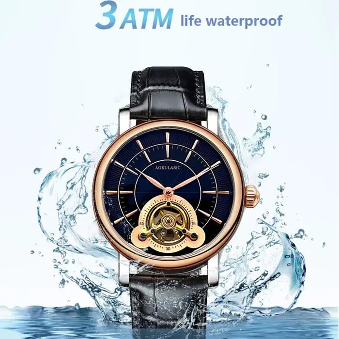 Montre mécanique automatique étanche pour homme