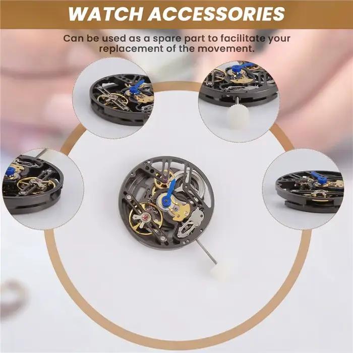 Mouvement mécanique automatique LB20 pour poignet avec trois aiguilles creuses accessoires de montre pour réparation et maintenance horlogère élégante pour homme et femme occasions spéciales