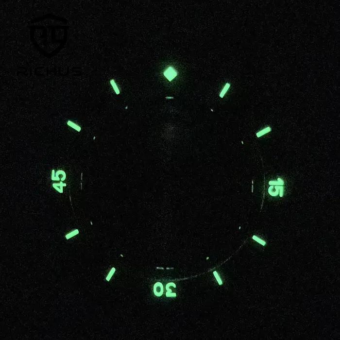 RICHUS 38mm lunette en céramique noir bleu