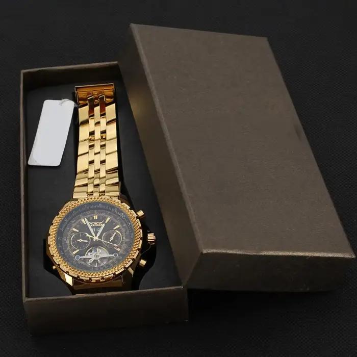 Nouvelle montre mécanique automatique de luxe en or pour hommes Tourbillon creux étanche lumineux Date semaine montres