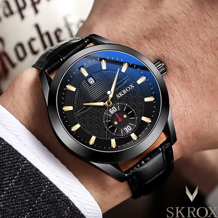 Montre de dehors Originale en Cuir pour Homme