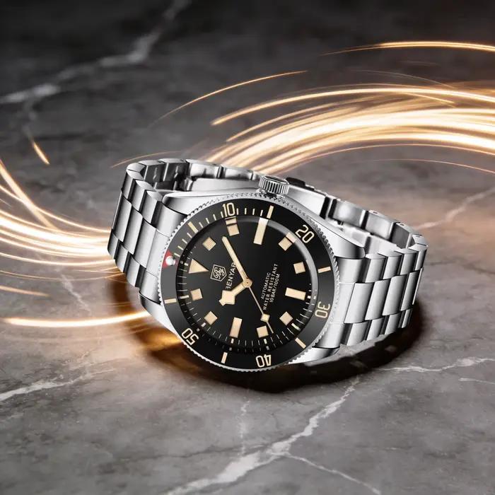 Montre mécanique automatique élégante et luxueuse pour homme BENYAR
