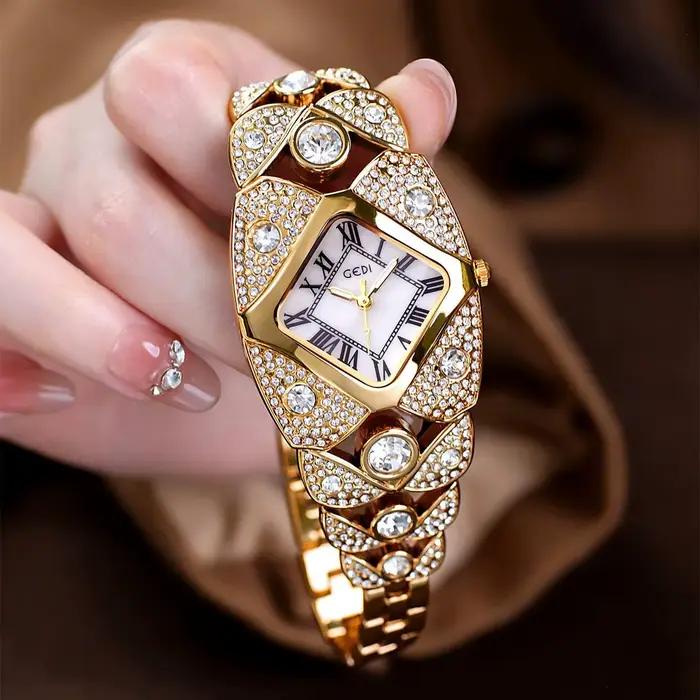Montre élégante pour femme en acier inoxydable avec mouvement à quartz certifiée CE pour occasions spéciales et activités quotidiennes