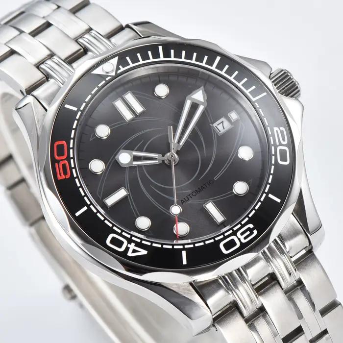 41MM 007 montre de luxe pour hommes japon mis5 8215 montres mécaniques automatiques en acier inoxydable étanche bracelet